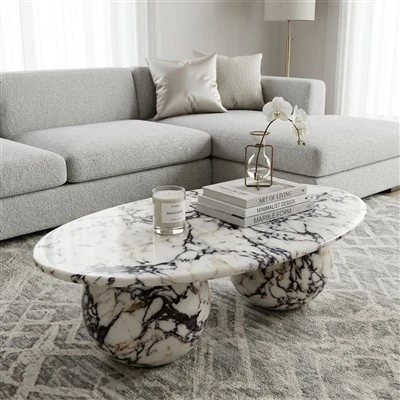 Runder Couchtisch Calacatta Viola